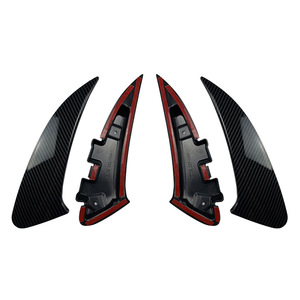 Mercedes-Benz CLA-Class C118 Rear Air Blade Piano Black Carbon Fiber Texture Weather Shields Car Door Deflectors - Product Image 5