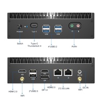 Mini PC Topton de 13.ª Generación con I7 1355U/I5 1335U, Sin Ventilador, 2 Puertos LAN de 2.5G, PCIE4.0, DDR4, Thunderbolt 4, EGPU, Mini Computadora de Escritorio para Juegos, WiFi6