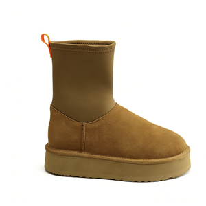 <span class=keywords><strong>Bottes</strong></span> <span class=keywords><strong>de</strong></span> <span class=keywords><strong>neige</strong></span> en gros, vente directe d'usine OEM/ODM, cuir <span class=keywords><strong>de</strong></span> vache, double face en peau <span class=keywords><strong>de</strong></span> mouton, chaussures d'hiver chaudes pour femmes, logo personnalisé - Product Image 3