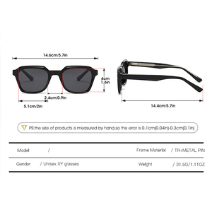 Gafas de Sol Polarizadas Negras para Hombre, Gafas de Sol de Diseñador de Plástico 2026 para Mujer, Gafas de Sol Cuadradas de Lujo con Protección UV - Product Image 5