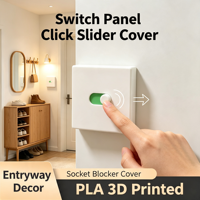 Cache-prise mural coulissant 3D PLA pour interrupteur, cache-prise créatif à pression, protection décorative pour la maison