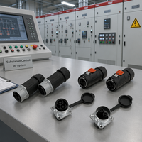Conector Impermeable IP67 de Alta Tensión para Exteriores, IEC 62852 UL 6703 MJ32, 2-5 Pines, para Automatización Industrial y Almacenamiento de Energía