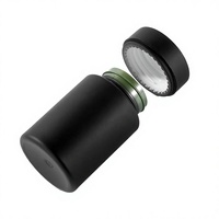 Bouteille vide en plastique PET personnalisée pour médicaments liquides, pilules, capsules, compléments alimentaires, avec bouchon en aluminium doré, 100 ml, 120 ml, 180 ml