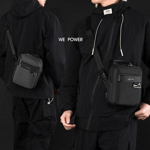 WePower Bolso cruzado para hombre, gran capacidad, nailon, para viajes de negocios, bolso de hombro, color negro sólido, 9302 - Product Image 5