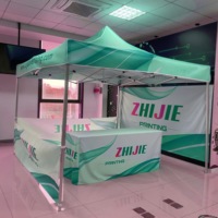 Tonnelle escamotable 10x10 pieds en aluminium avec matériau principal en polycarbonate pour événements extérieurs, expositions, impression de logo, tente de salon professionnel 2025
