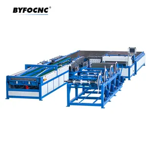 BYFO fabrika fiyat Hvac kare kanal imalatı alüminyum U şekli hattı 5 otomatik t makinesi boru üretimi