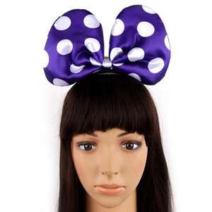 Serre-têtes de fête tendance pour femmes et filles, avec grand nœud et oreilles de souris, à pois - Product Image 3