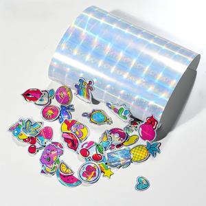 Vinyl <b>Sticker</b> <b>Paper</b> Roll for Inkjet <b>Printer</b> Holographic Fine Block Checkered <b>Sticker</b> Adhesive Labels <b>Stickers</b> Slit Roll - Product Image 3