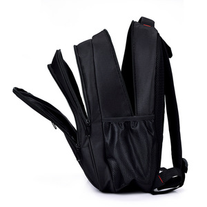 Casual Sports <b>Backpack</b> <b>Large</b> <b>Capacity</b> Reflective Strip Unisex Laptop Bag for Leisure Travel Black Gray Blue Solid Color - Product Image 4