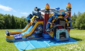 Castillo Inflable con Tobogán <span class=keywords><strong>de</strong></span> Carreras, Casa <span class=keywords><strong>de</strong></span> Brinco Inflable Comercial, Castillo Inflable con <span class=keywords><strong>Parque</strong></span> Acuático - Product Image 4