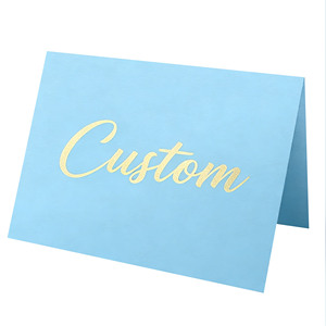Segnaposto da Tavolo Personalizzato in Carta Bianca con Lamina Dorata, Stampa Offset su Cartoncino per Feste e Ristoranti - Product Image 3