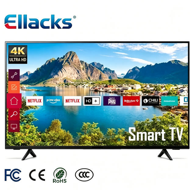OEM Factory Custom Frameless Pixel 55 Inch 60Hz Smart TV 4K UHD FHD LED LCD QLED Google Television for Hotels Gaming & Movieing