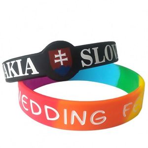 Pulsera de Silicona 100% con Segmentos de Colores para Campañas de Concienciación Médica y Recaudación de Fondos Benéficos - Product Image 3