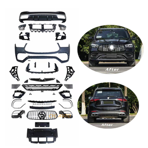 Kit de carrocería W167 Facelift conjunto completo Actualización de parachoques delantero a gle63 para <span class=keywords><strong>Mercedes</strong></span> Benz W167 <span class=keywords><strong>AMG</strong></span> <span class=keywords><strong>line</strong></span> 2020 kit de carrocería - Product Image 1