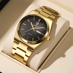 Montre pour homme Gohuos 8807, tendance mode, lumière nocturne, étanche, calendrier, bracelet en acier, montre à quartz haut <span class=keywords><strong>de</strong></span> gamme pour homme, pour le travail et les loisirs - Product Image 2