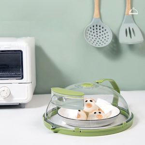 Tutup pemasang cipratan Microwave Bening, penutup makanan percikan dengan pegangan & lubang ventilasi uap - Product Image 3