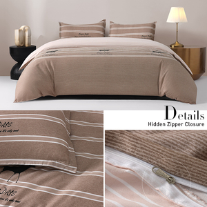 Microfibra 4 peças de cama conjunto 100% poliéster escovado estilo moderno impresso Eco All-Season personalizável leve suave - Product Image 4