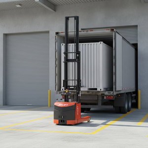 รถยกไฟฟ้า Jialift Q1516D แบบยกหน้า พร้อมตัวควบคุม  ความยาวงา 1100 มม. เสาไฮดรอลิก แบตเตอรี่ 12v100ah ประหยัดพลังงาน สำหรับยกพาเลท - Product Image 3