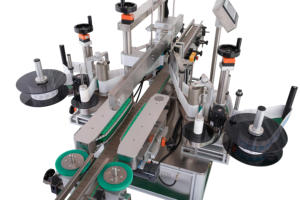 Machine d'étiquetage semi-automatique pour bouteilles rondes, applicateur d'étiquettes double face pour bouteilles en plastique et en verre - Product Image 4