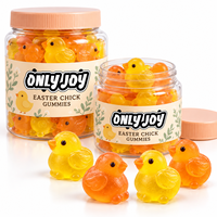 Bonbons gélifiés en forme de poussin de Pâques en petits paquets avec emballage personnalisé