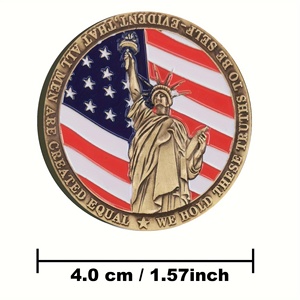 Moneda de desafío conmemorativa de la Estatua de la libertad con insignia de metal personalizada - Product Image 2