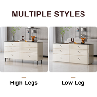 Commode de rangement blanche moderne de luxe 2026 pour chambre et salon, meuble en bois à 5 tiroirs pour vêtements