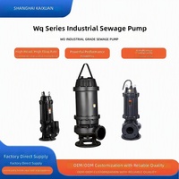 Pompe à eaux usées submersible WQ Industri, pompe à eaux usées à haute pression et grand débit, 380V, pompe de drainage électrique pour usage industriel en sous-sol
