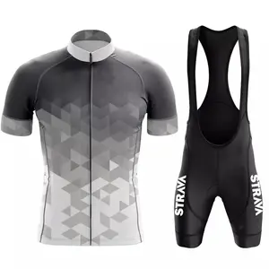 Quantité minimale de commande bas confort Fit route montagne vélo chemises et shorts conception personnalisée 100% polyester 4 voies extensible maillots de cyclisme