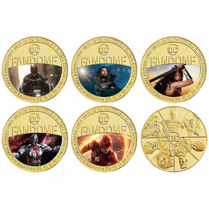 Monedas Conmemorativas de Metal de la Liga de la Justicia, Monedas de Oro de la <span class=keywords><strong>Serie</strong></span> Marvel con Temática de Películas Americanas, Regalos de Colección - Product Image 1