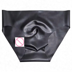 Ropa interior masculina de goma y cuero con separación de bolsillos, enrollable, a prueba de fugas, con diseño de ropa de aviación falsa - Product Image 1