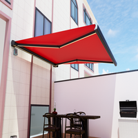 Auvent rétractable en aluminium au design moderne, personnalisable, électrique, entièrement pliable pour jardin, pergola