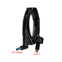 Pd 65W Usb Type C Oplaadkabel 4.5*3.0Mm Blue Tip Mannelijke Plug Converter Dc Power Adapter Oplader Voor Hp Laptop