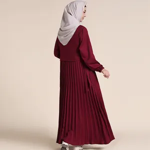Wholesale Indonesia Abaya Women Muslim Dress With Hijab Fashion Khimar Muslim Robe Traditional Muslim Blouse