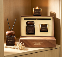 Coffret Cadeau d'Aromathérapie Forêt Secrète Premium - Bougie Parfumée Boisée & Kit Diffuseur à Bâtonnets pour la Relaxation à Domicile et les Cadeaux