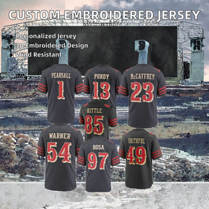 Maillot de football américain de haute qualité 100% polyester coupe-vent antibactérien broderie 3D 10 # Nix 17 # Waddle Personnalisé pour Hommes Adultes - Product Image 2