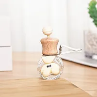Diffuseur de parfum de luxe pour voiture, flacon vide en verre pour désodorisant suspendu