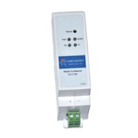 USR-DR302 DIN-Rail RS485 seri ke konverter Ethernet transmisi transparan dua arah antara RS485 dan RJ45