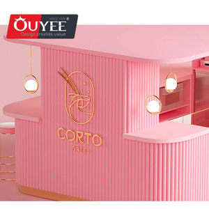Luxury Pink Coffee Theme Shop Nội Thất Hiện Đại Được Thiết Kế Độc Đáo Bán Buôn Tùy Chỉnh <span class=keywords><strong>Kiosk</strong></span> - Product Image 5