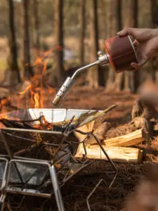 Kampeerkachel + Gasbrander MT-2 + MT-3915 Buiten Roestvrijstalen Camping Gasfornuis Klein Draagbaar Kampeerfornuis