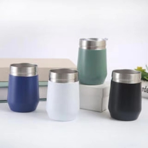 Nuevo 12OZ color personalizable y Loge Taza de acero inoxidable Vaccuum botella en forma de huevo con tapa - Product Image 1