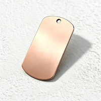 Ywyougang – Plaque nominative vierge en acier inoxydable à coins arrondis, pendentif plat sablé, gravure laser personnalisée, accessoire de bijouterie DIY