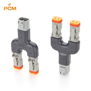 Adaptor Y Splitter 2Pin Deutsch Seri DT DT04-2P ke DT06-2S Konektor 2 Arah IP69K 18AWG untuk Otomotif Industri Tugas Berat - Product Image 1