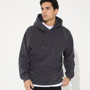 Sweat à capuche en coton personnalisé OEM avec poche kangourou brodée et imprimée, style streetwear décontracté pour hommes à prix abordable - Product Image 1