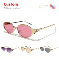 Lunettes de soleil ovales Kajia Leopard, style européen et américain, unisexe, mode célébrité, métal léger, protection UV400