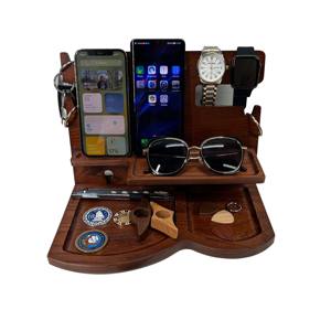 מותאם אישית חדש עץ שולחן טלפון טעינת תחנת עגינה אפר מפתח מחזיק חדרן ארגונית - Product Image 1