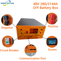 Boîtier de batterie LiFePO4 prismatique universel Winfinova 15KW 16 cellules 15kWh 200A JK BMS, montage sur rack, durable et résistant aux chocs