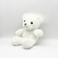 Ours en peluche blanc de 12 pouces, dessin animé, super doux, rembourré en coton PP, design personnalisable, cadeau pour enfants, jouets en peluche