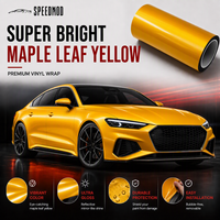 Film de protection de peinture SPEEDMOD couleur jaune feuille d'érable PPF 7,5 mil TPU auto-réparant, film de covering automobile à changement de couleur 1,52 m, vente en gros