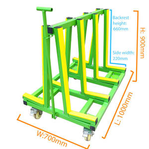 Kualitas Tinggi 1 Meter Memuat 500Kg Jendela Kecil Rak Pengangkut Kaca Keranjang Pengangkut Ubin Keramik Menangani Troli - Product Image 2