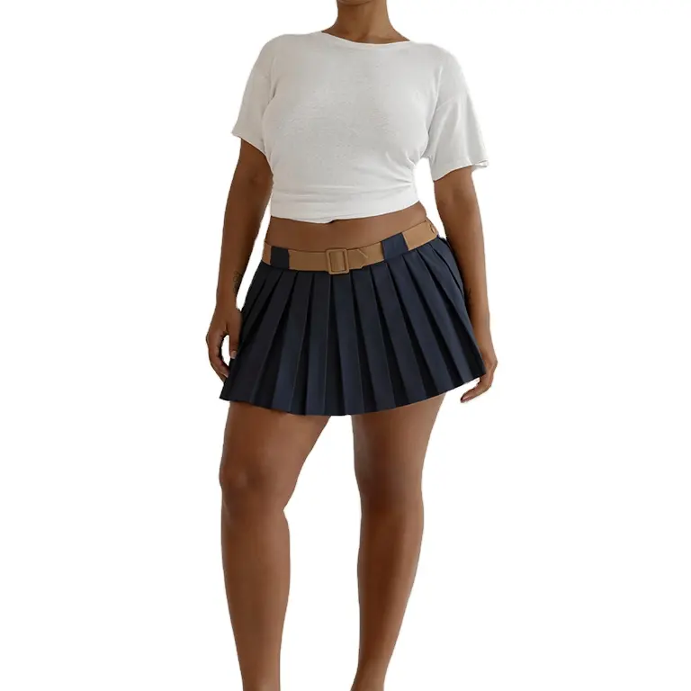 Fashion Trending Cotton Polyester Skirt Sexy Bottom Daily wear Casual Cute Waist band A-line Mini Skirt For Ladies
